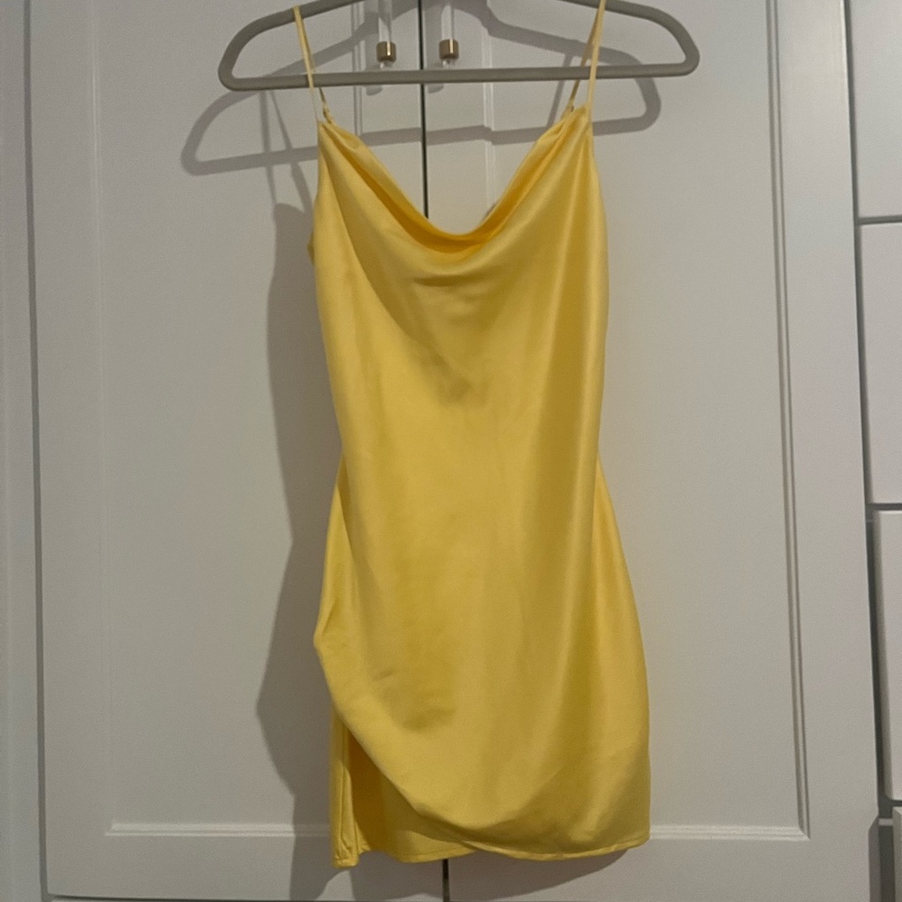 MAJORELLE Laurena Mini Dress in Butter Yellow